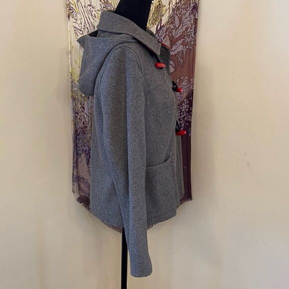 🚨FINAL OFFER Old Navy Recycled Wool Grey Coat with Toggle Buttons Size Small - Picture 5 of 13